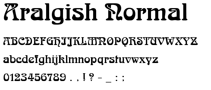 Aralgish Normal font